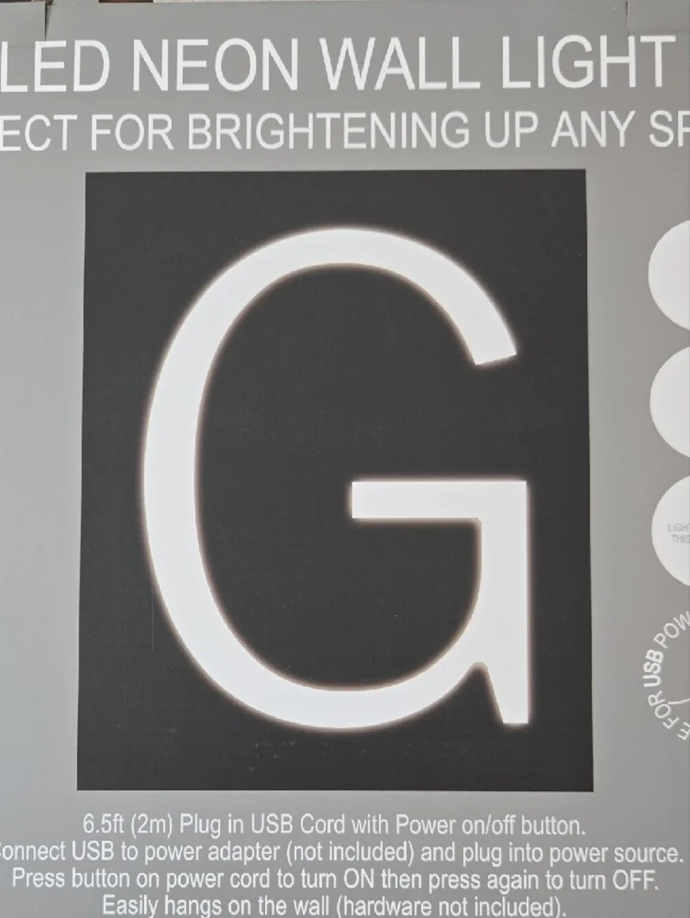 LED Neon Wall Light Letter 